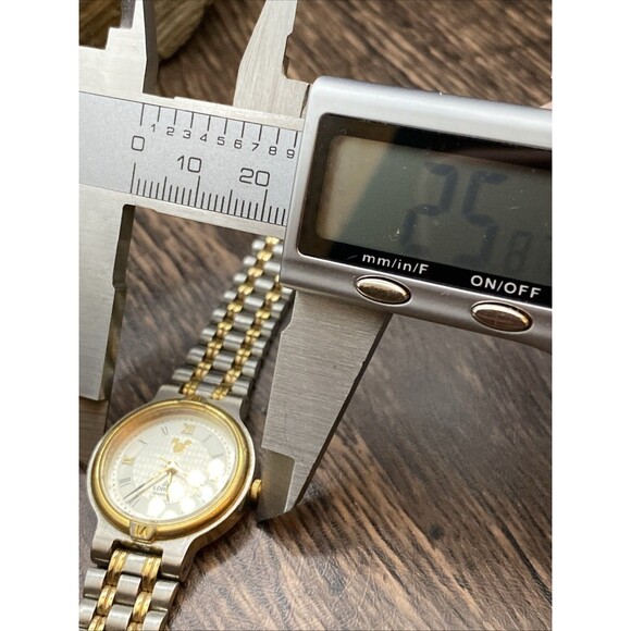 Disney Mickey Mouse Women’s LORUS Watch Quartz Two Tone Stainless Silver - Picture 4 of 9
